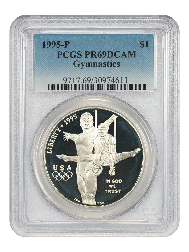 1995-P $1 Gymnastics PCGS PR69DCAM - $1 (Silver)