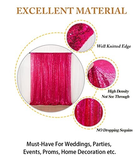 Sequin Backdrop - (48inx72in) for 4FTx6FT Fuchsia