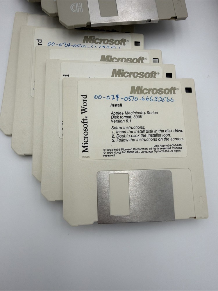 Microsoft Office 3.0 Mac Complete Big Box 3.5" Floppy Set Manuals