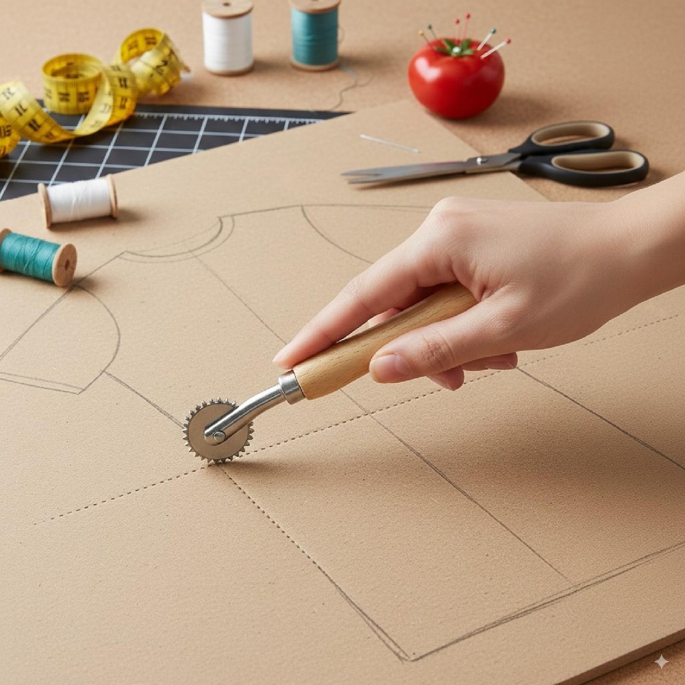 Box Resizer Tool Kit, 0.5mm Solid & Dashed Line Scoring Wheel with Wood Handl...