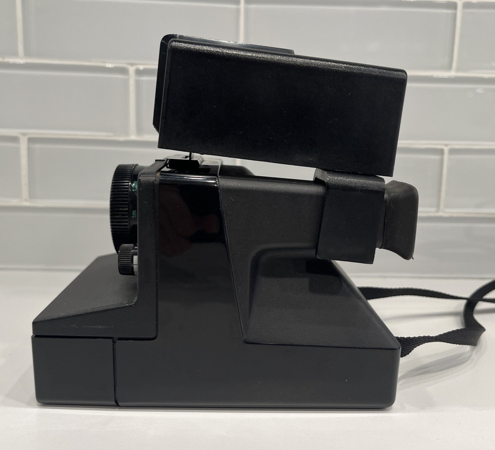 Vintage Polaroid Pronto Land Camera w/Strap + ITT MagicFlash - UNTESTED