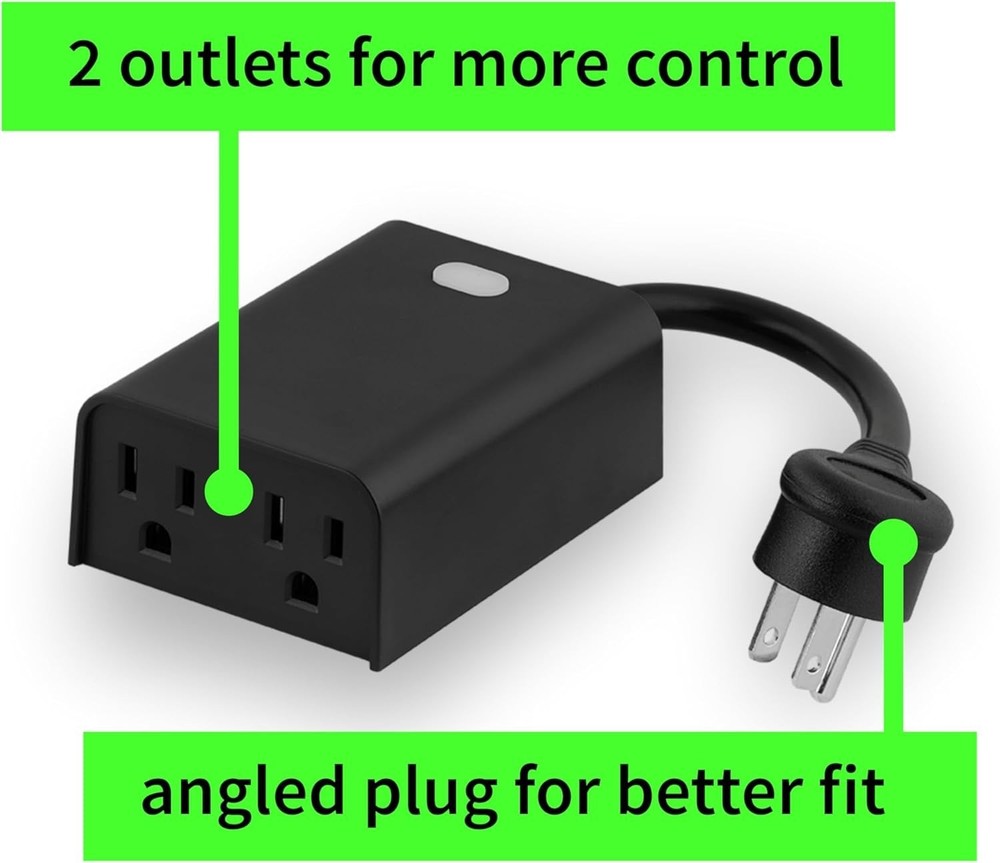 Double Control Z-Wave Plug | Hubitat Compatible | Long Range