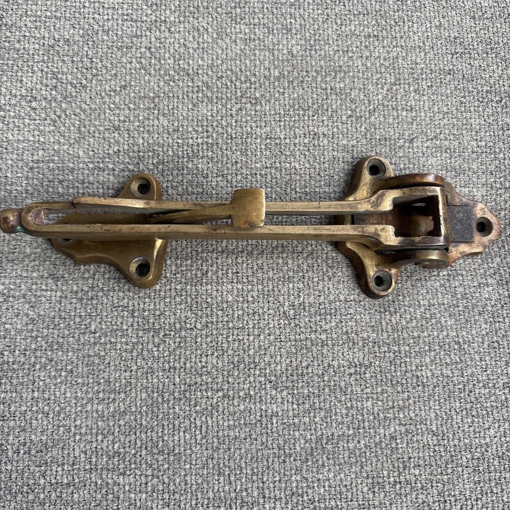 Antique Solid Brass Hotel Style Door Security Latch