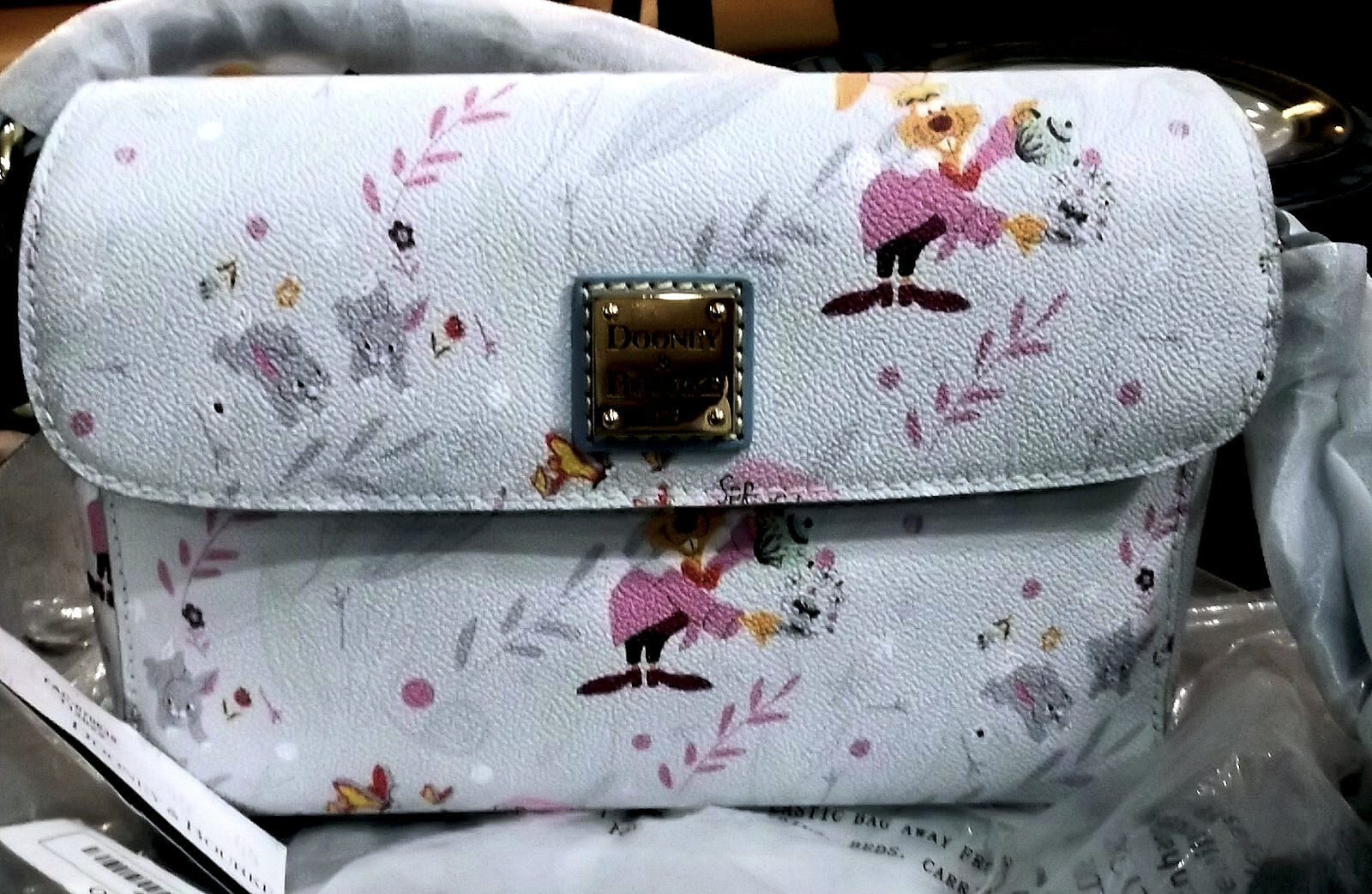 New Disney Dooney & Bourke Rabbits Crossbody Bag March Hare & White Rabbit