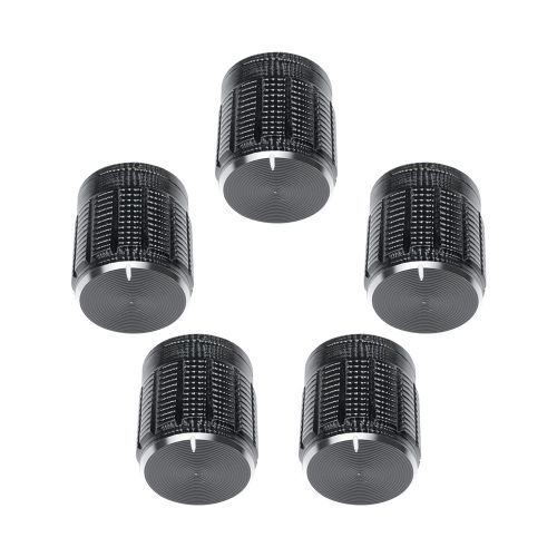 5PCS Useful Volume Control Rotary Knobs For 6mm Dia Knurled Shaft Potentiometer