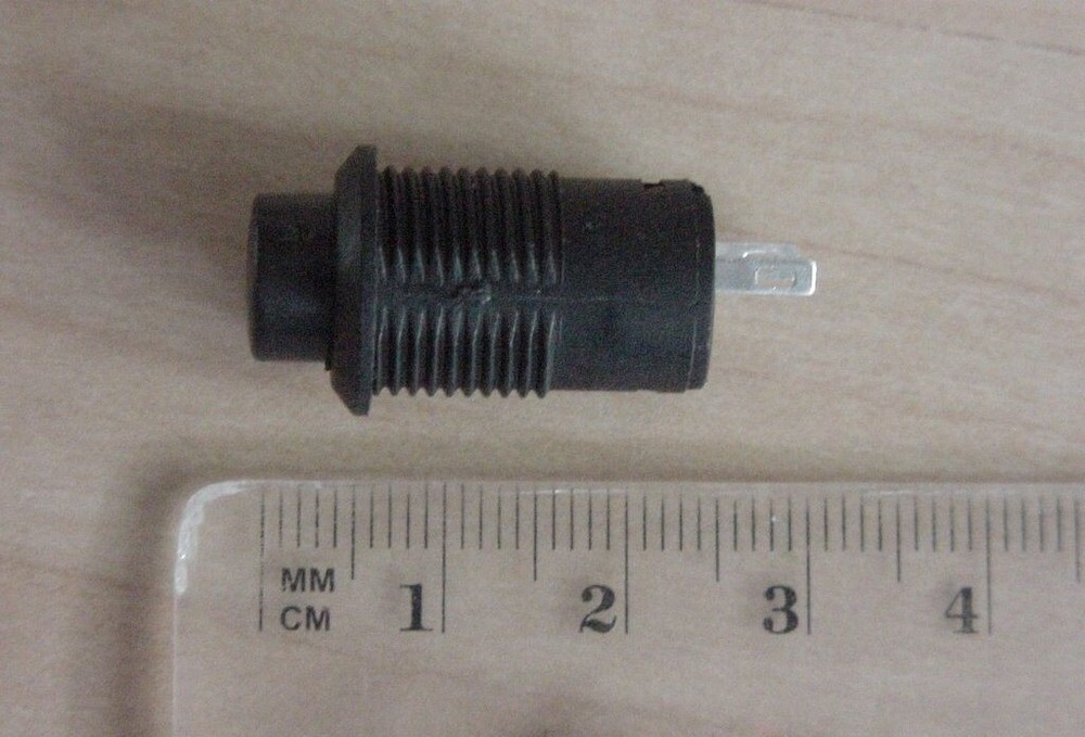 Black Push Button Toggle Switch 1/2" On-Off Latching 3A 125VAC 0.3A 12VDC #E35AA