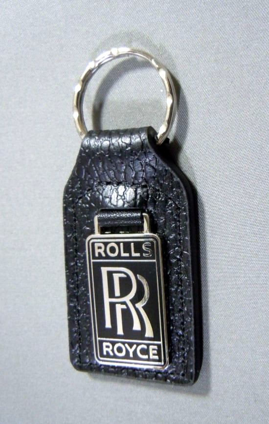 ROLLS ROYCE Leather Key Fob Key Ring