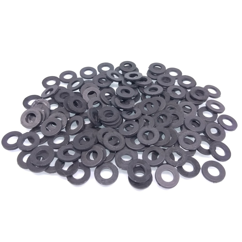 1000pcs M4 Black Nylon Flat Washers