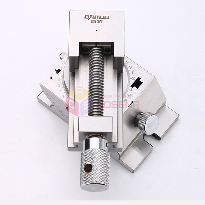 2 Inch Universal Precision Vise Angle Adjustable Flat Clamp Grinder Manual Vise