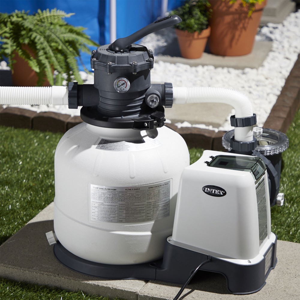 Intex 26647EG 2800 GPH Above Ground Pool Sand Filter Pump with Automatic Timer