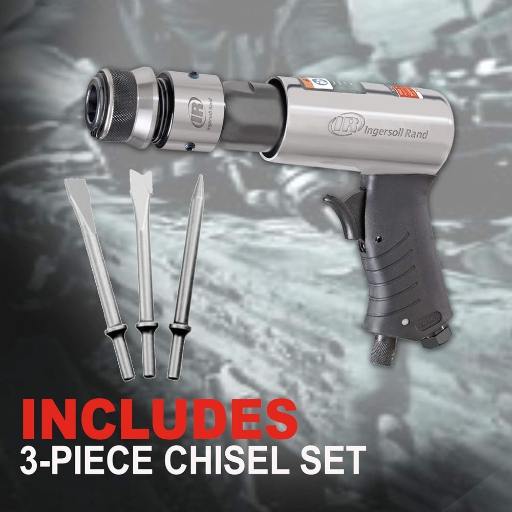 Air Hammer - 3 PC Chisel Set with Tapered Punch, Panel Cutter, 2-5/8 In Stroke