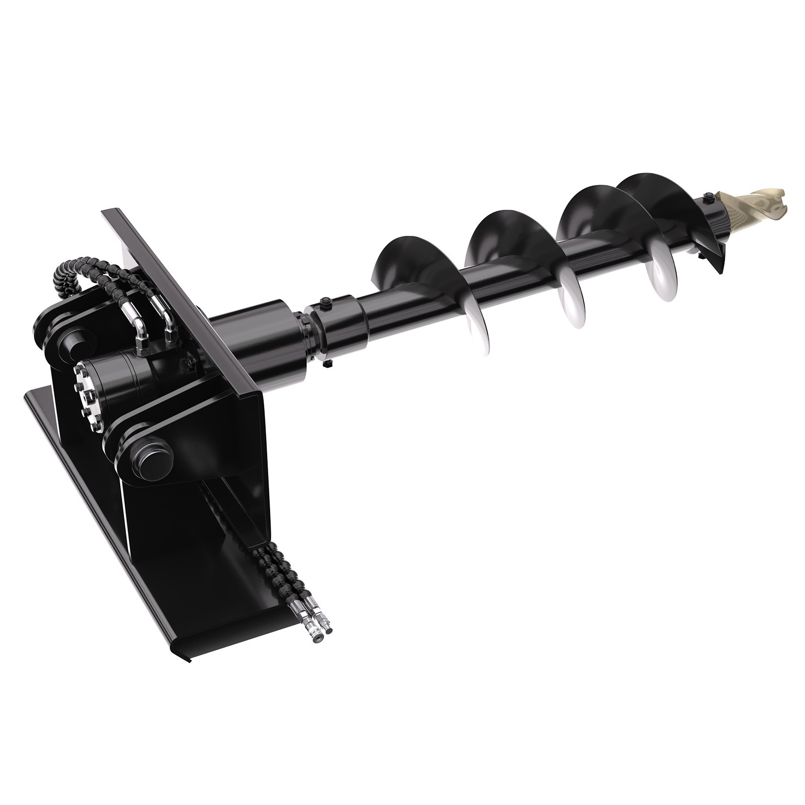 Hydraulic Auger Post Hole Drill Attachment for Mini Skid Steer