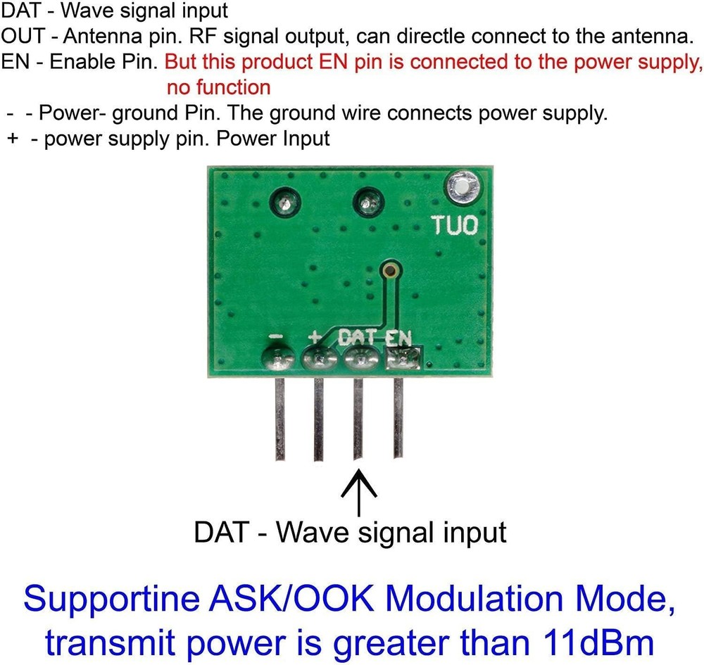 WL101 Superheterodyne Receiver and WL102 Transmitter kit 433Mhz RF Wireless M...