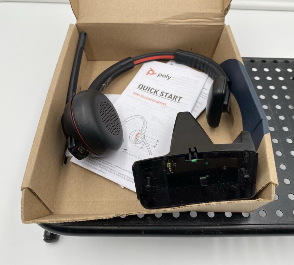 Poly Savi 8210 Office Wireless Headset with Station