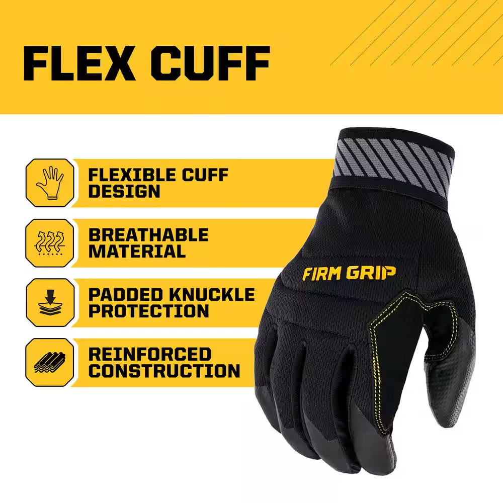X-Large Flex Cuff Outdoor and Work Gloves (2-Pack)
