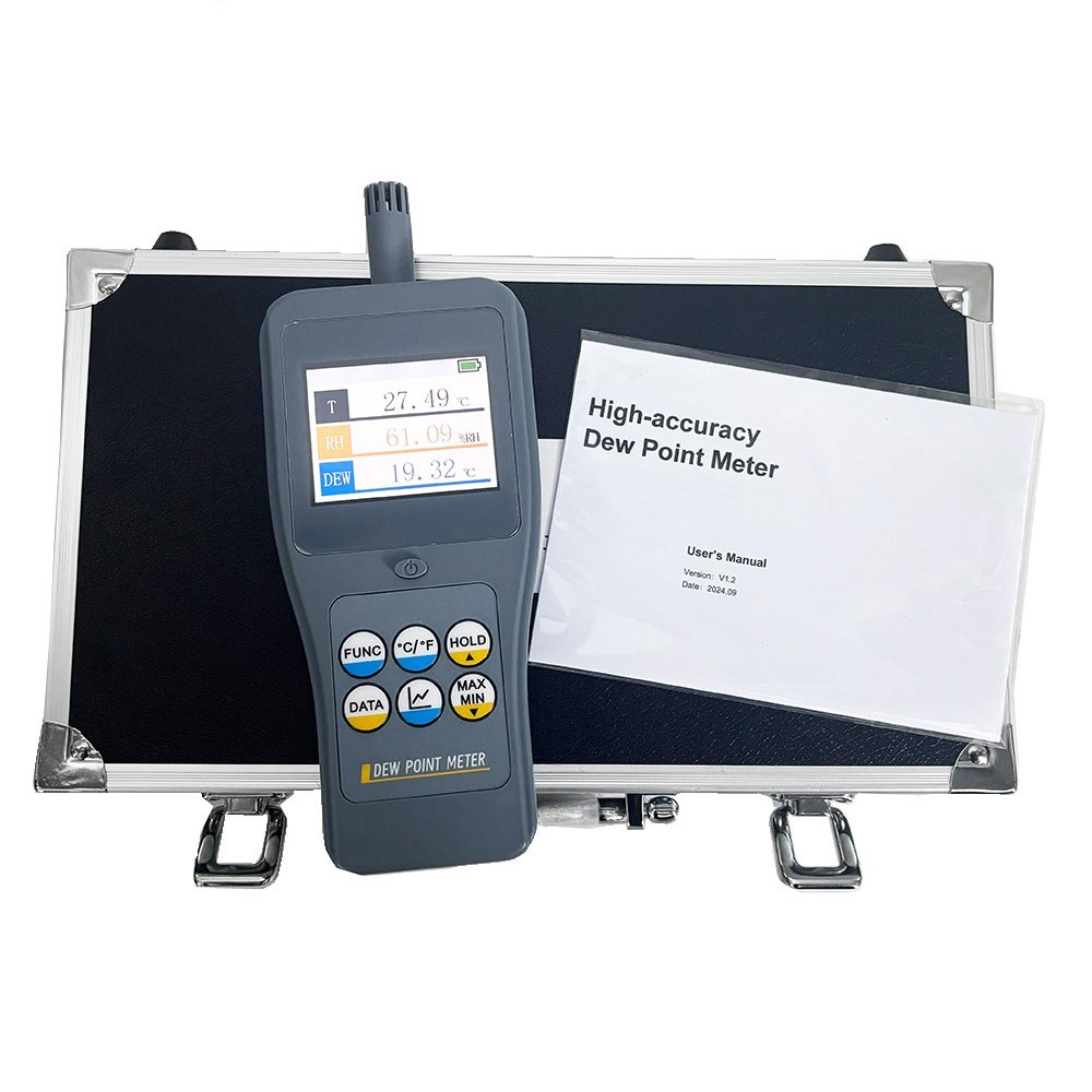Handheld Dew Point Meter with 6 Test Parameters Measurement Curve Display