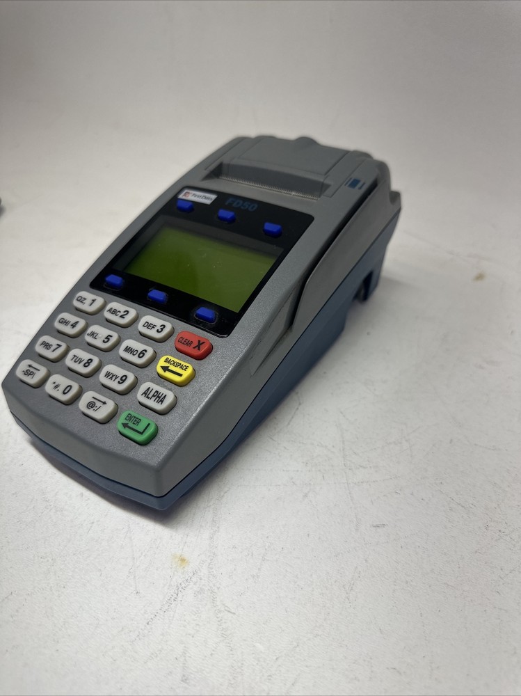 First Data FD50 Credit Card Terminal Wired With Power Supply