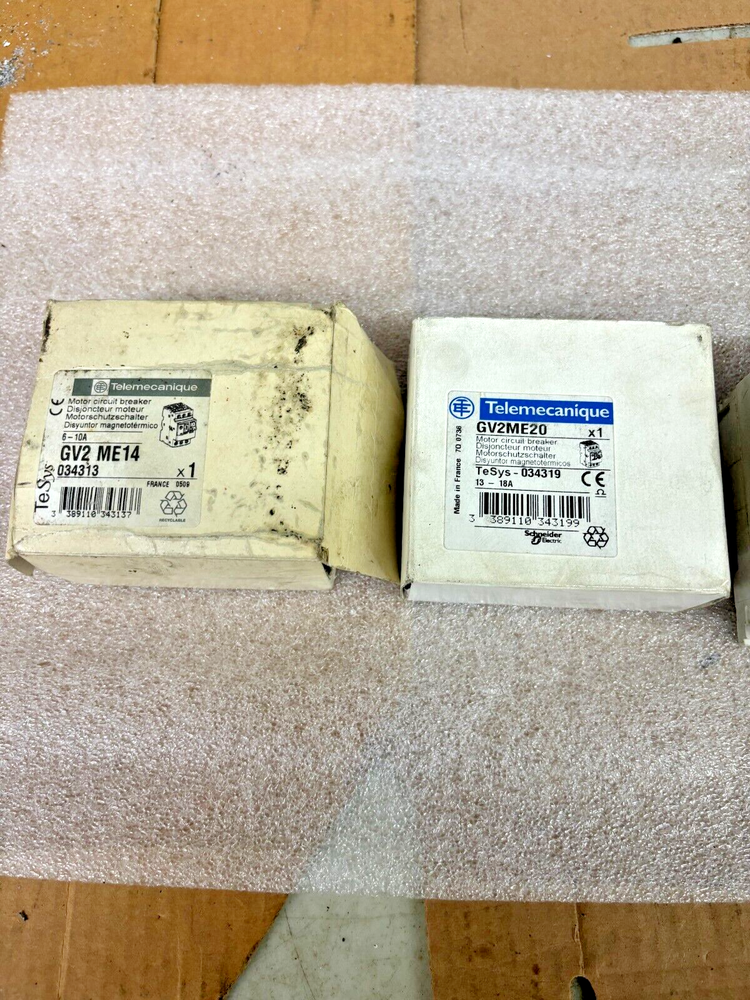 2 NEW TELEMECANIQUE MANUAL MOTOR STARTERS