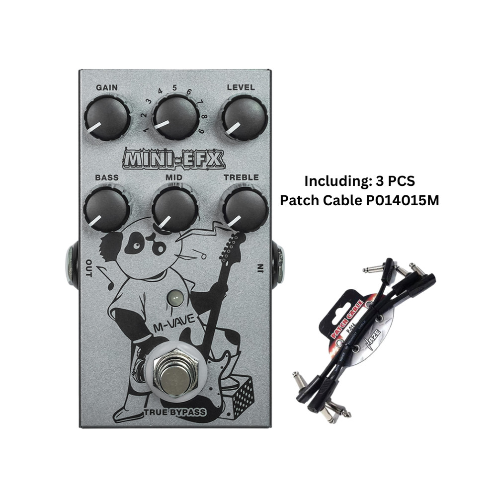 M-VAVE MINIEFXP014015M Electric Effects Pedals Overload Distortion + Patch Cable