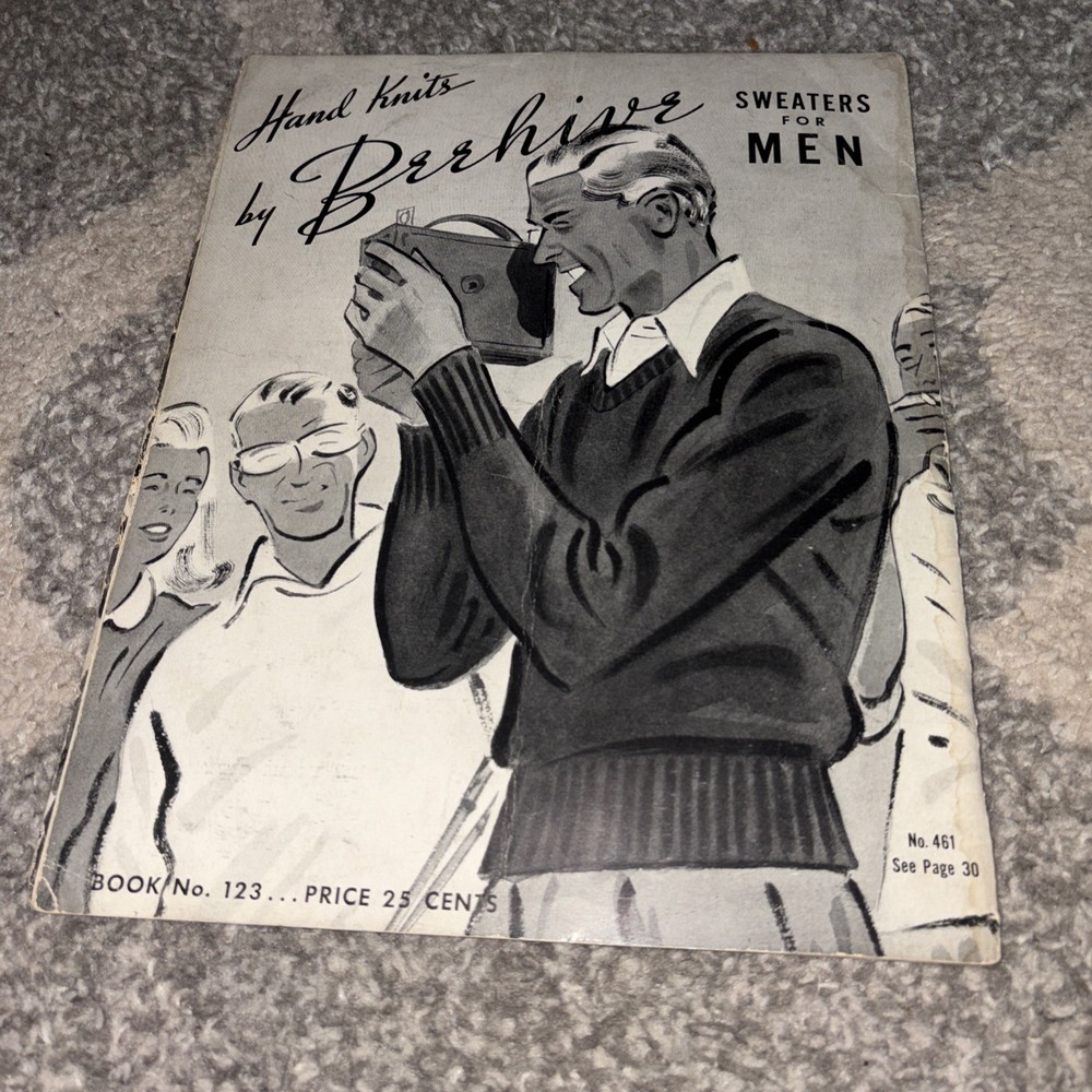 Antique Hand Knits by Beehive Sweaters for Men Pattern Book