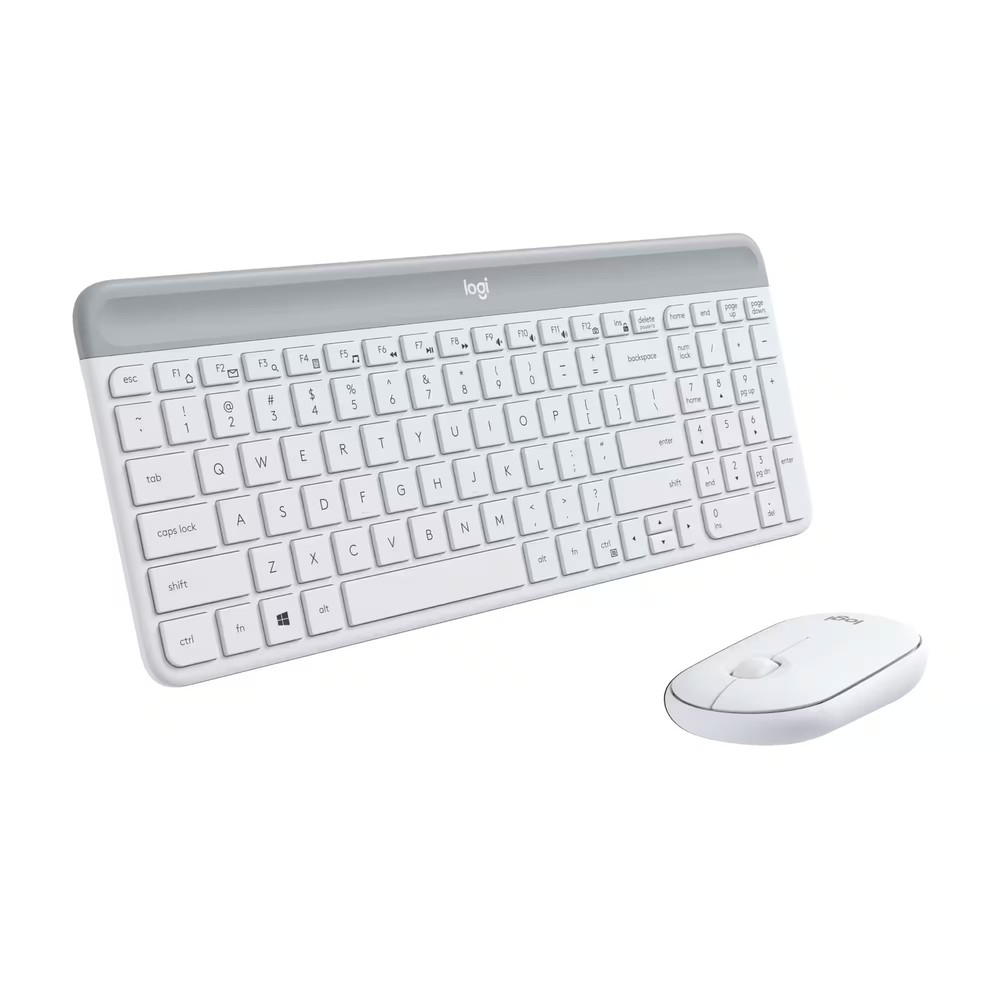 Logitech - MK470 Full-size Wireless Scissor Keyboard and Mouse Bundle for Win...