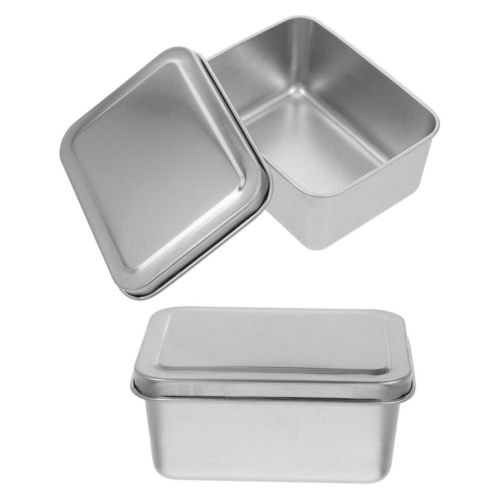 2 Pcs Deep Cake Pan Reusable Food Storage Container Baking for Kitchen