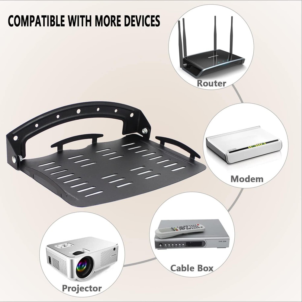 Floating Shelf For Projector Wall Mount 90degree Foldable Loading Capacity 8.8lb