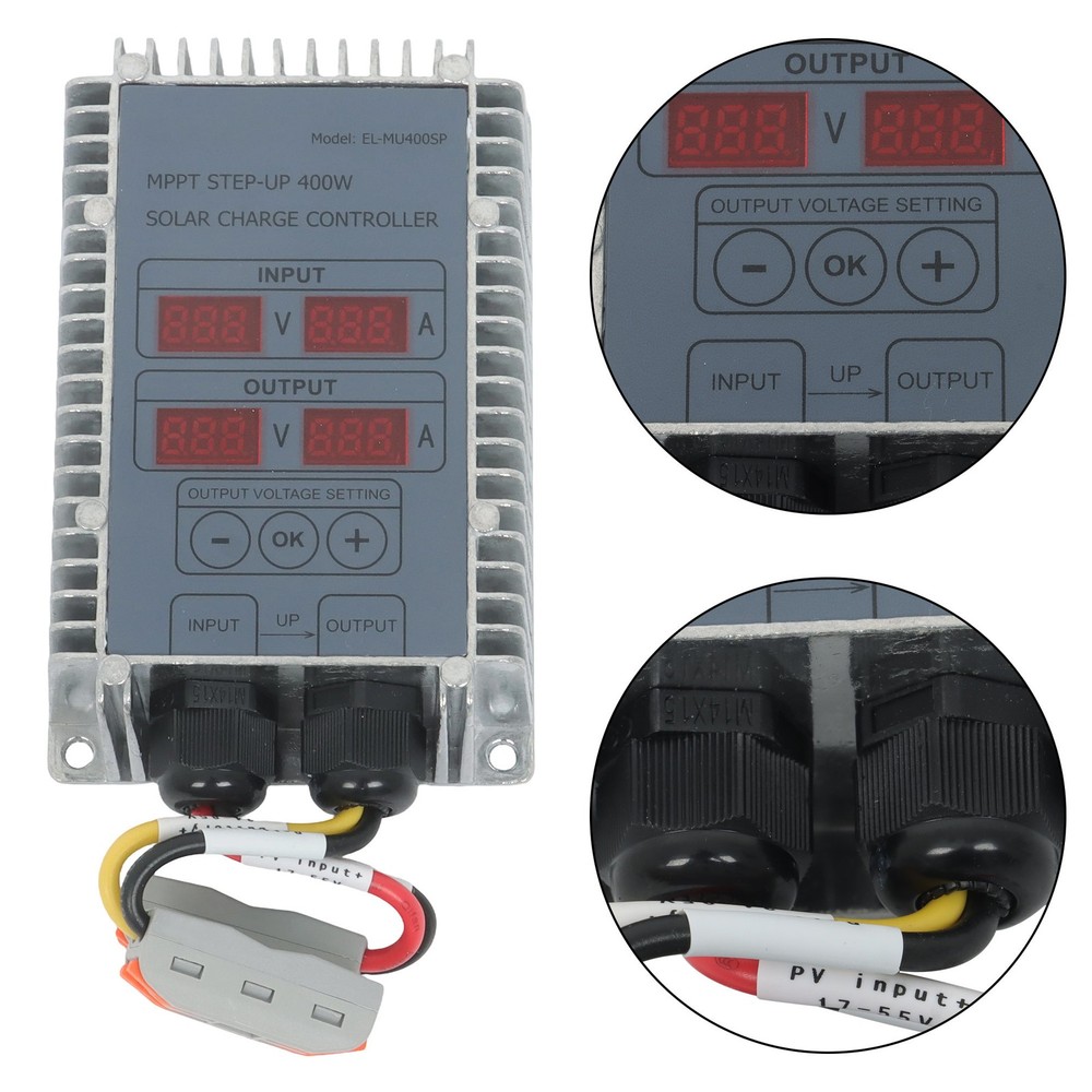LABLT Waterproof Solar Panel Regulator Boost MPPT 24‑85V LED Display Adjustable