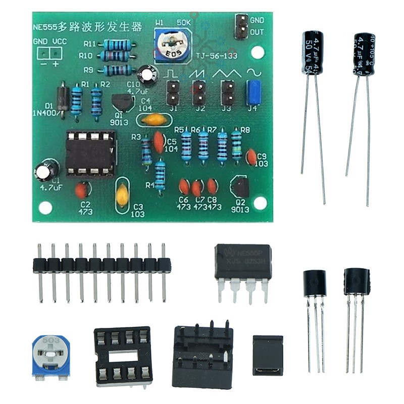 Multi-Channel NE555 Waveform Generator Module Sine Triangle Square Wave DIY kit