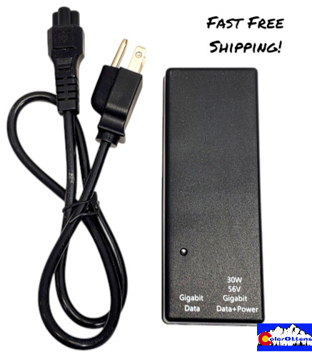 Cambium Networks 56V 0.268A 15w Gigabit POE Injector NET-P15-56IN Power Supply