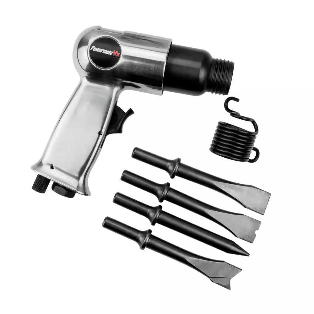 Powermate Air Hammer Multi-Purpose Use Durable Steel Variable Speed with Chisels
