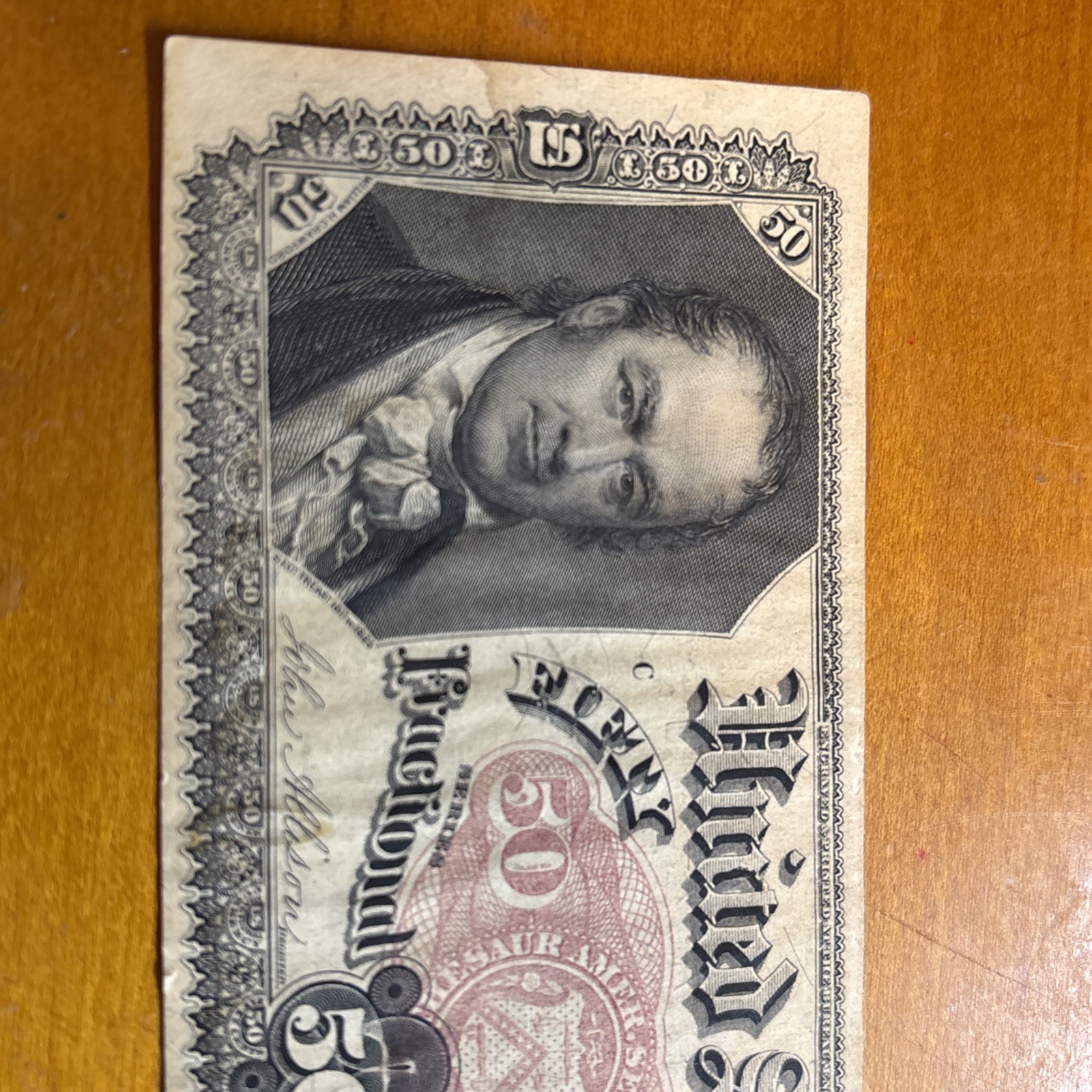 50 Cents Fifth Issue Fractional Currency Fr 1380 FINE GREAT NOTE! SHIPS FREE!