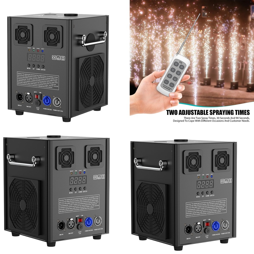 700W Cold Spark Machine DMX Stage Effect Firework Wedding With Wireless Remote