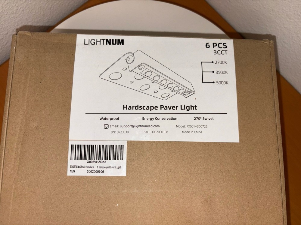 6pack 7 Inch LED Hardscape Lighting Retaining Wall Lights