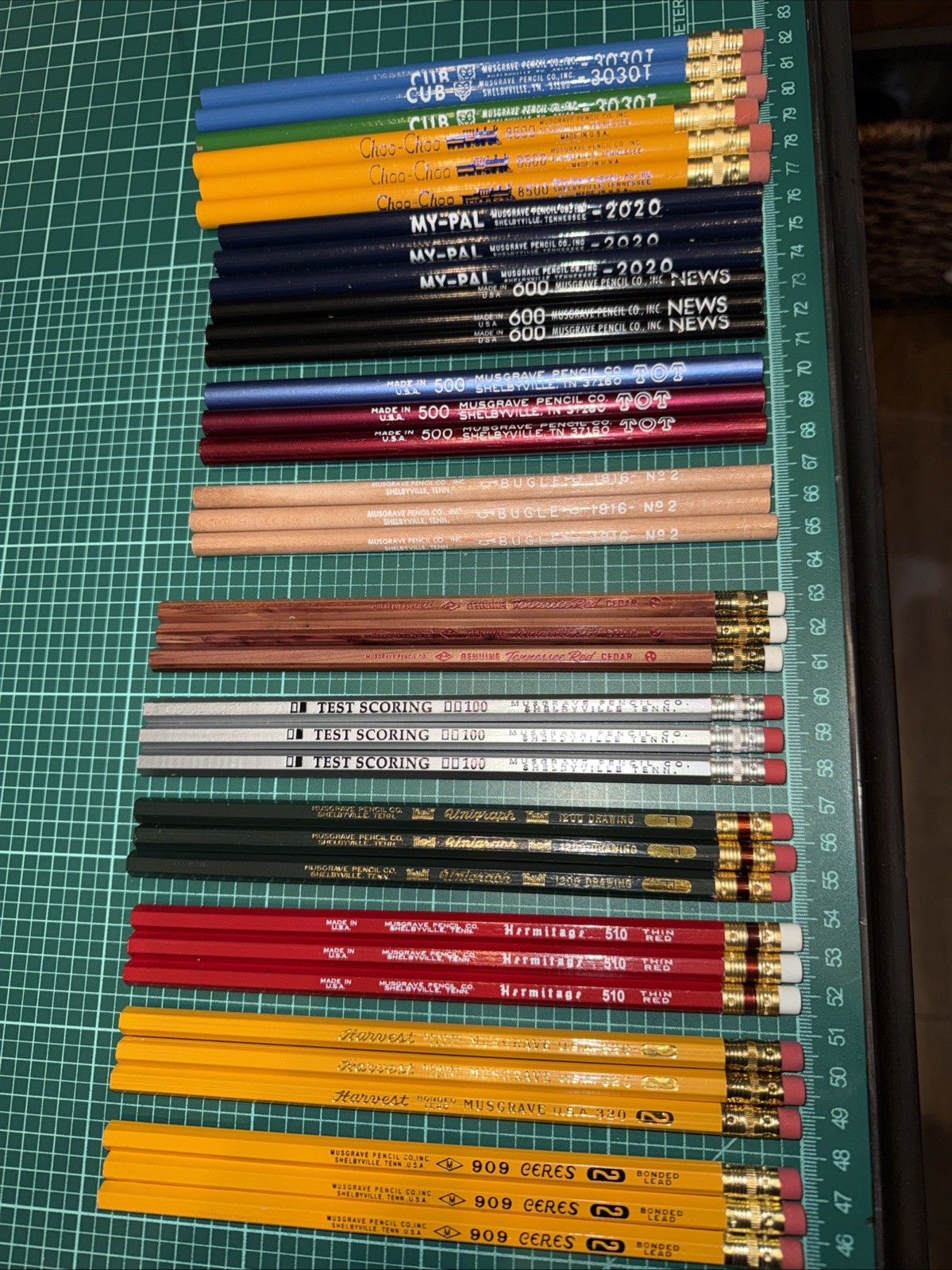 Musgrave Pencil Co - VTG Collectors Lot Of 12 Series Of 3, 36 Pencils Total!