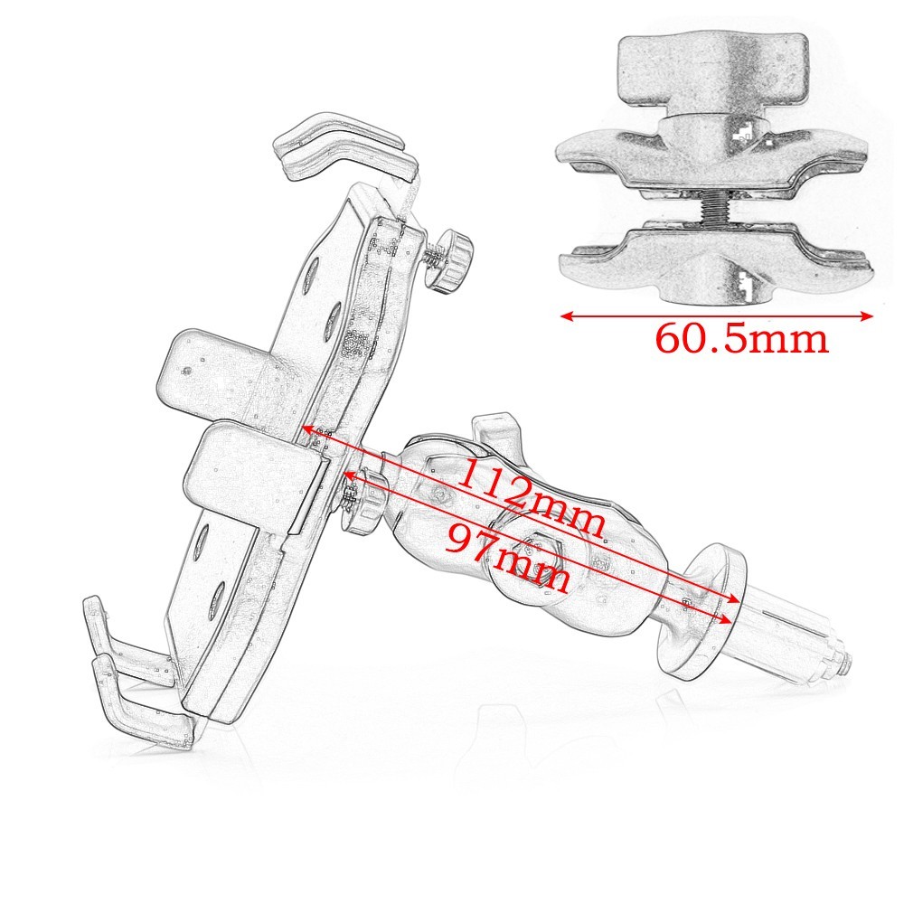 Motorcycle Phone Mount Fork Stem Mobile Holder GPS Navigation Bracket US