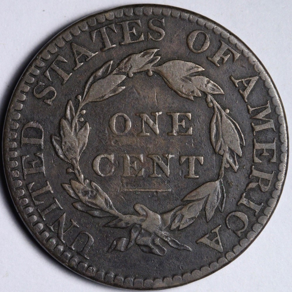 1825 Coronet Head Large Cent FINE E104 QZGNM