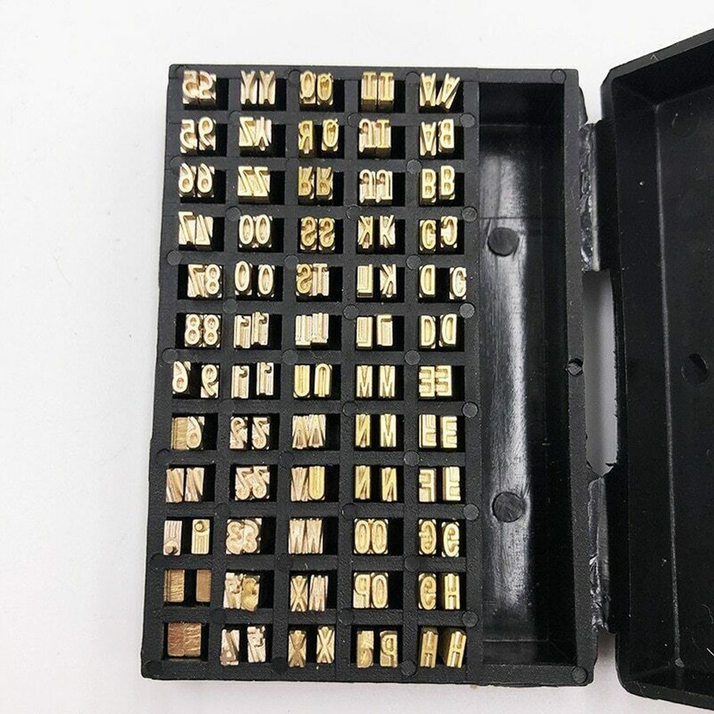 Efficient 120pcs Copper Font Set Ensures Accurate Printing on Materials