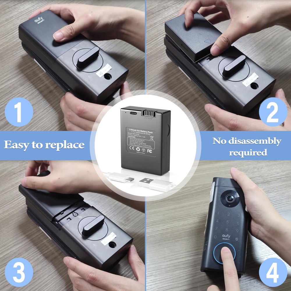 S330 Battery for Eufy Security Smart Locks & Delivery Boxes 10500mAh