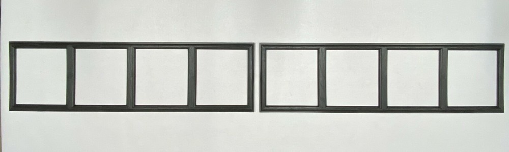 4 Amarr Thames Replacement Inserts for Long Panel Amarr Garage Doors Black