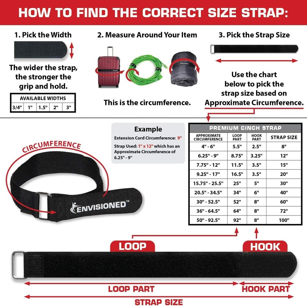 Heavy-Duty Cinch Straps - 4 Pack, 2" x 100" for All Your Securing Needs