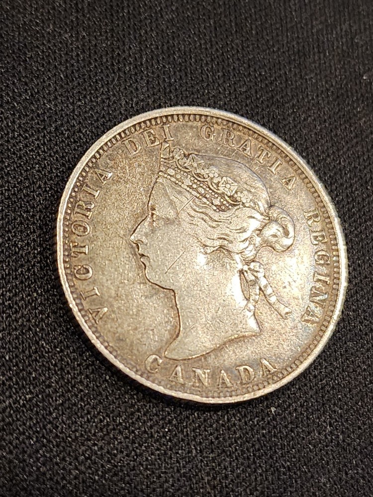 1882H Canada 25 Cents Silver Coin