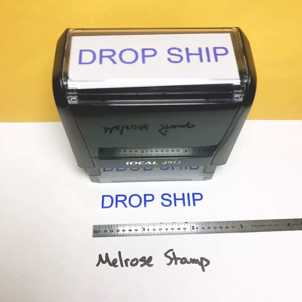 Drop Ship Rubber Stamp Blue Ink Self Inking Ideal 4913