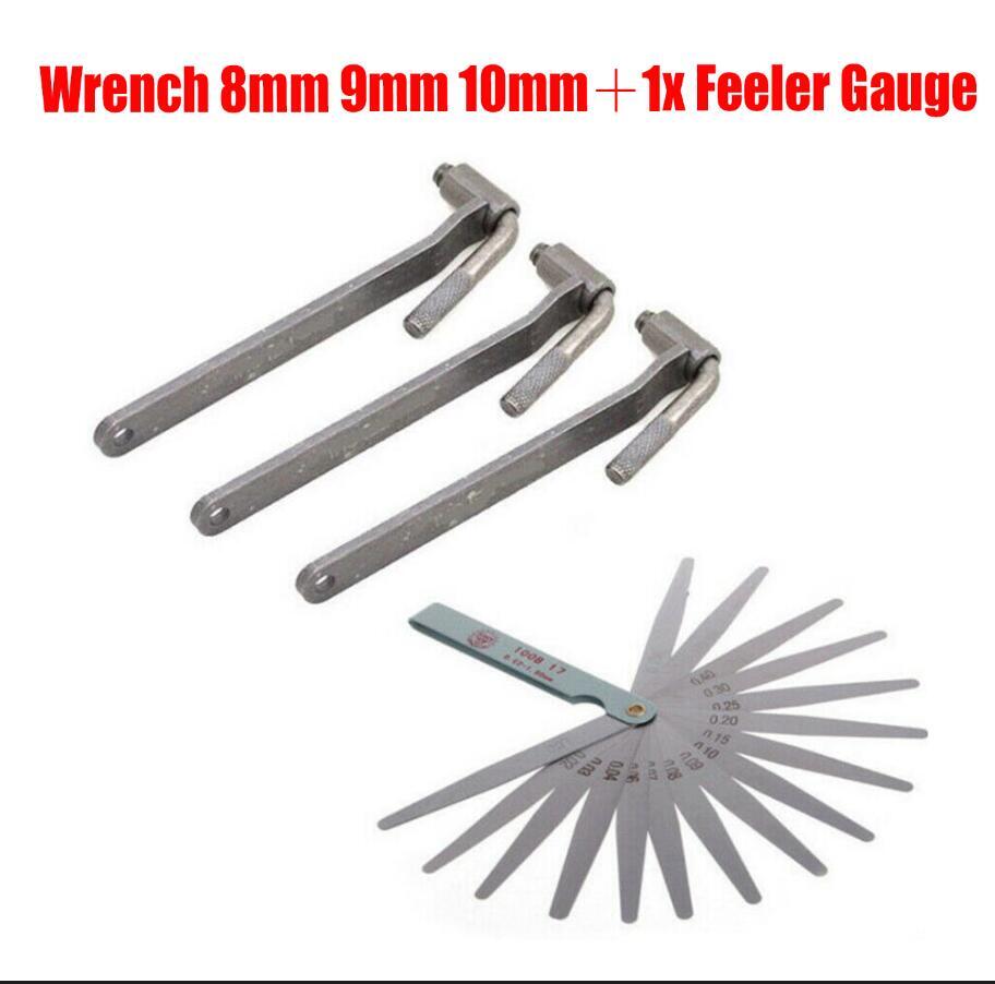 4PCS/Set Feeler Gauge Motorcycle Engine Valve Hexagon Socket Spanner Wrench