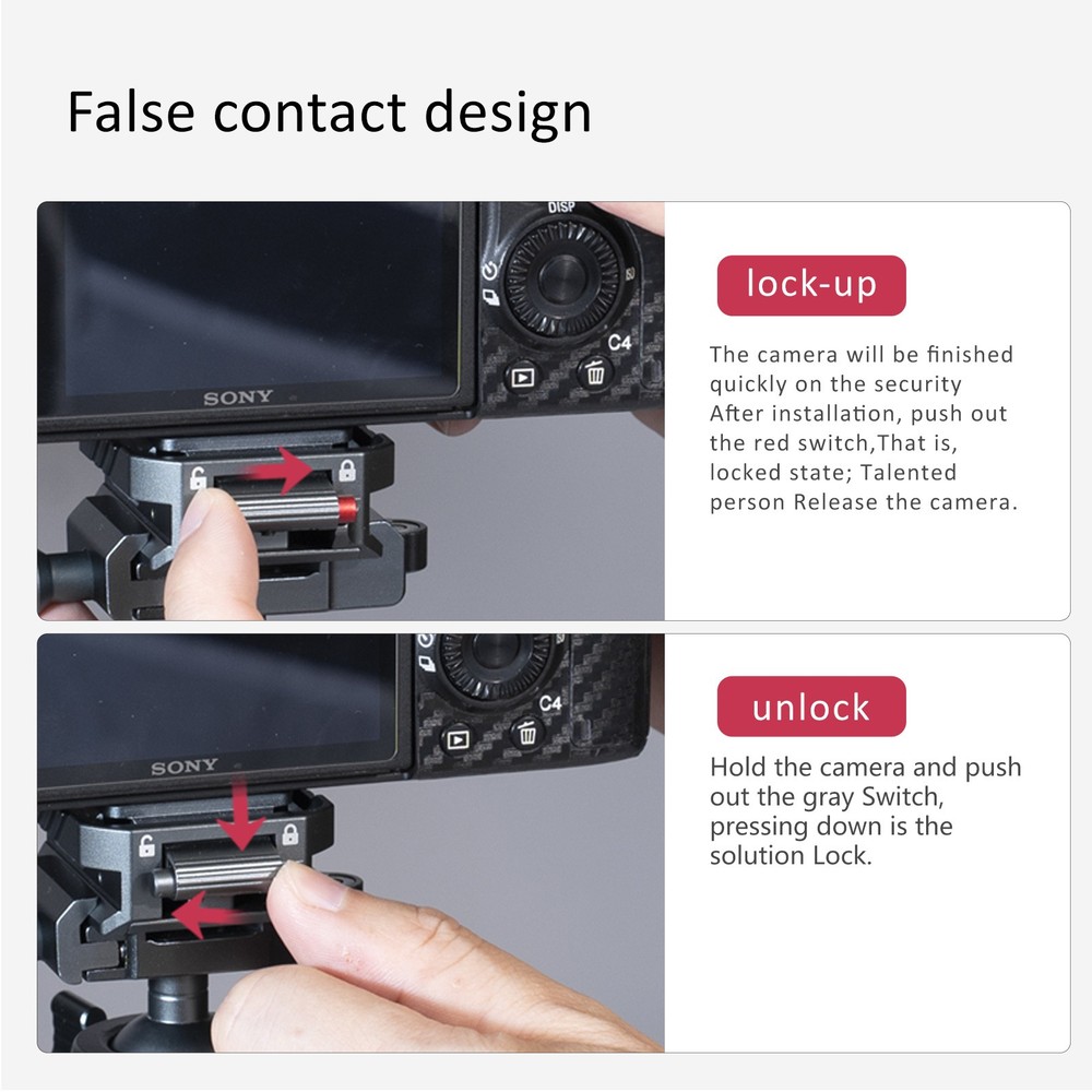 Standard Quick Release Clamp Adapter Plate Mount For Arca Camera Tripod Set US
