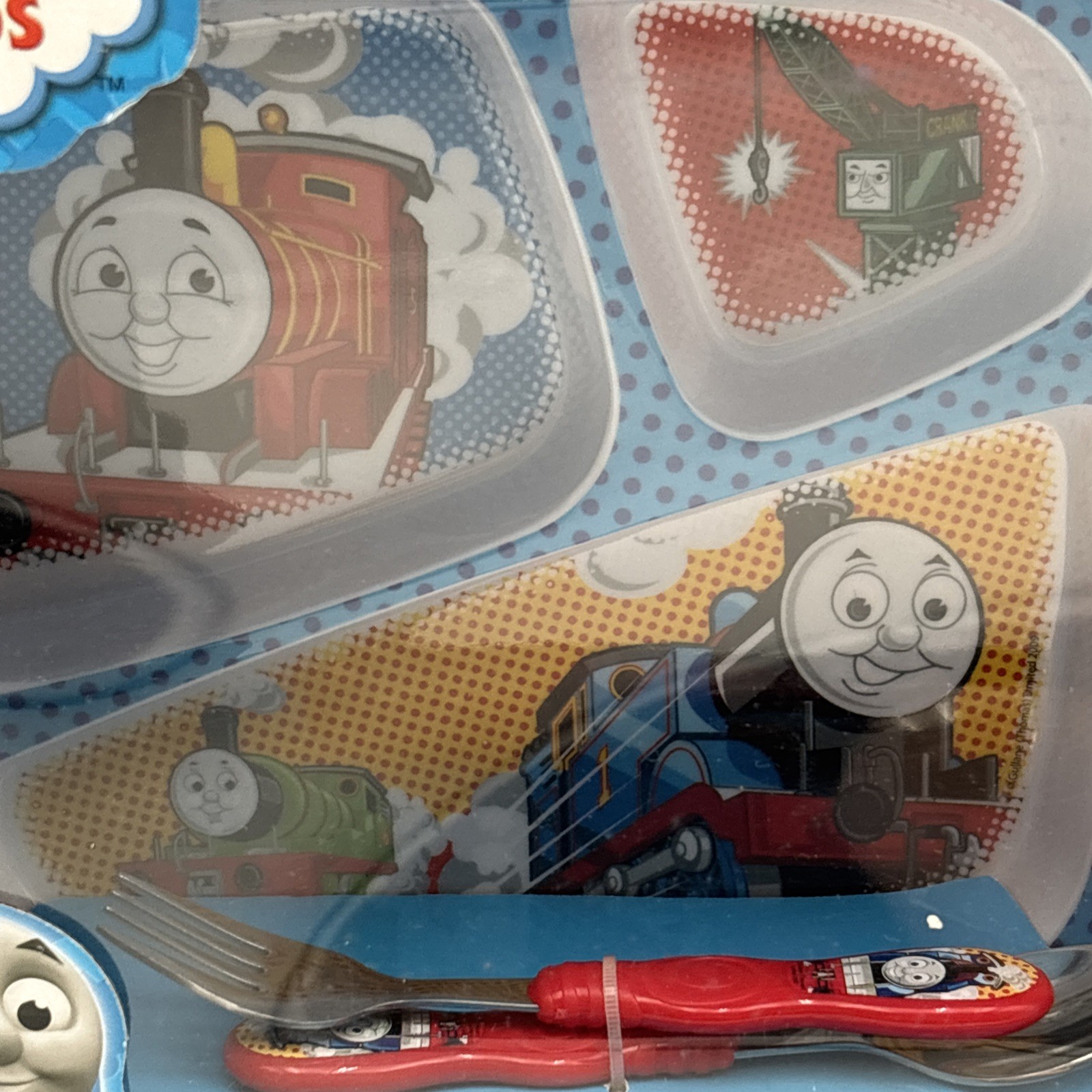 Thomas & Friends 5 Piece Mealtime Set Plate Cups Utensil By Zak! BPA Free NEW