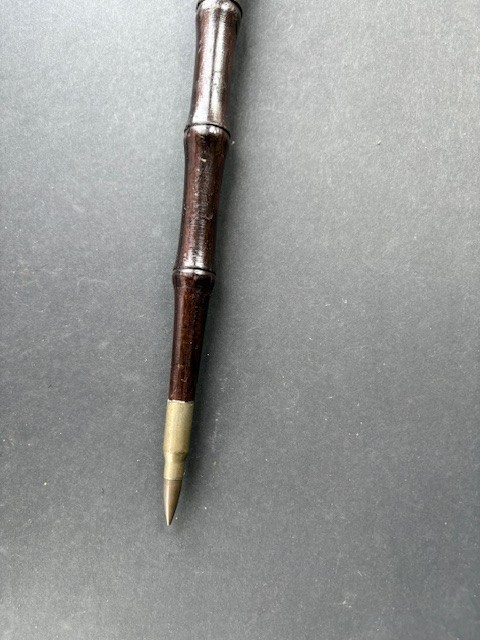 WW2 CARVED WOOD LION HANDLE SWAGGER STICK