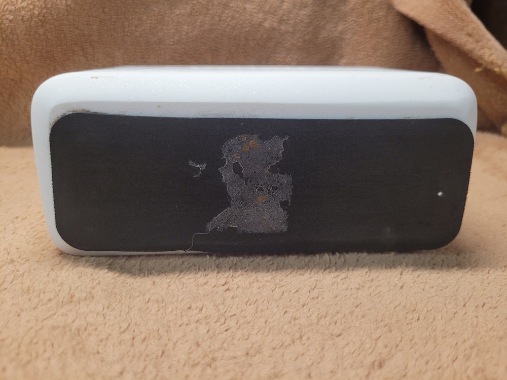 Toothpaste & Toothbrush Holder White Stoneware 2 large sections Unfancy Plain