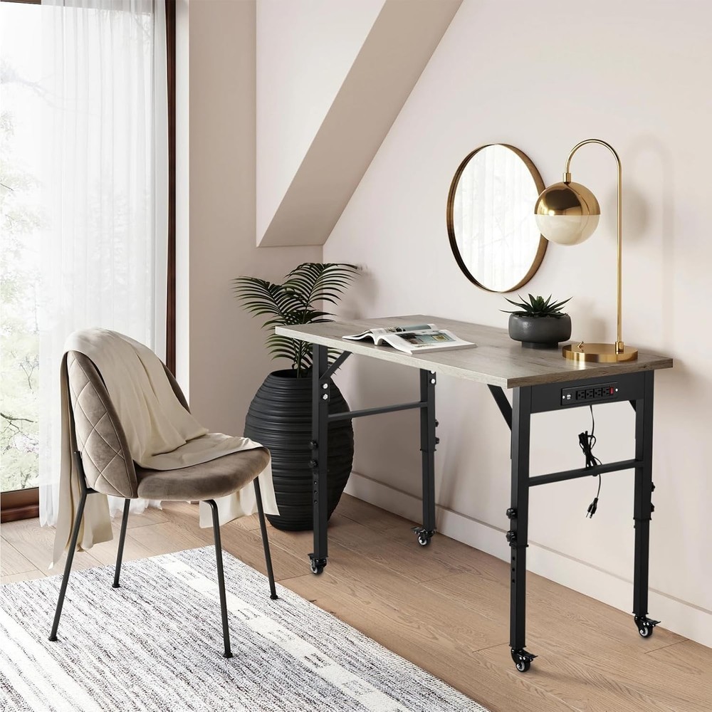 Industrial Strength Workbench Legs - Height Adjustable & Scratch-Free Mobility