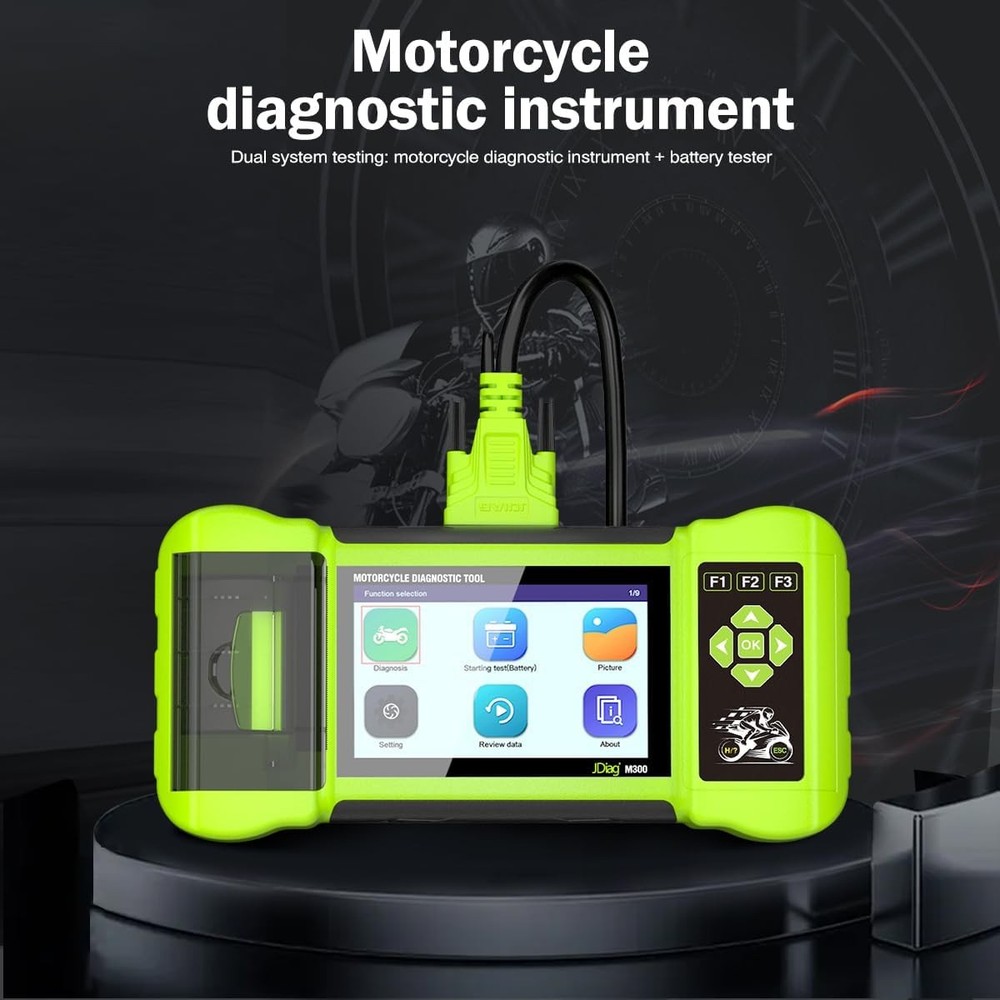 JDiag M300 Motorcycle Code Reader Scanner Diagnostic Tool ABS Battery Analysis